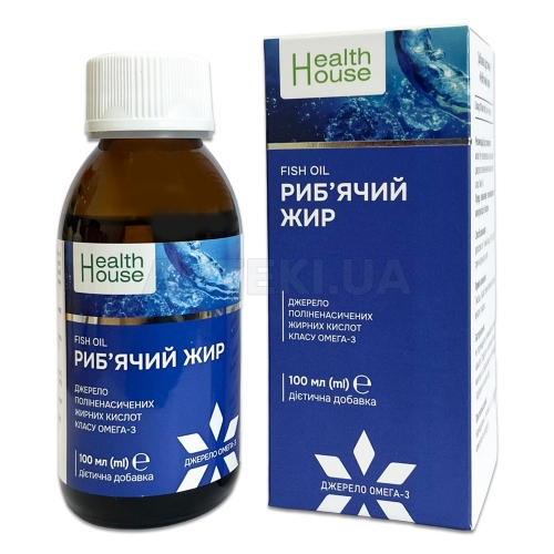 Рыбий жир жидкость флакон 100 мл тм Health House, №1