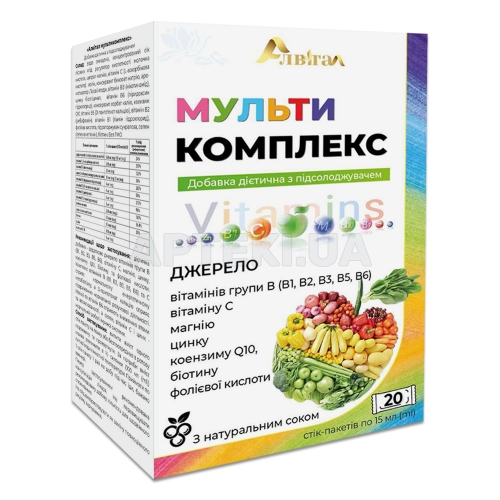Алвітал мультикомплекс стік-пакетик 15 мл тм Магнолія, №20