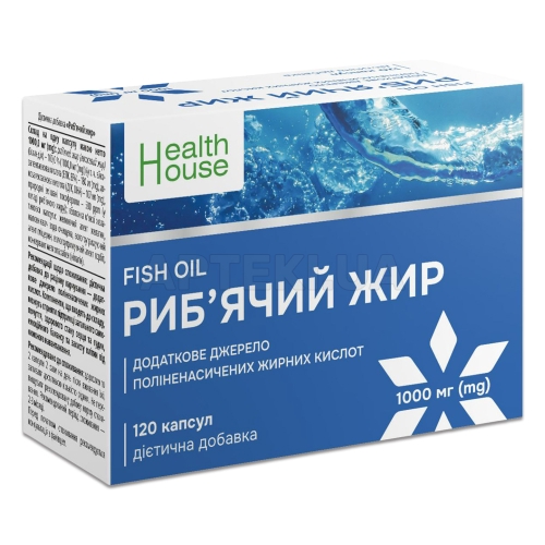 Риб'ячий жир капсули 1.4 г тм Health House, №120