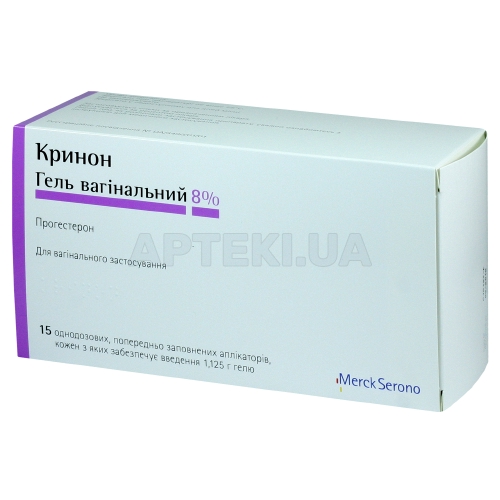 Кринон® гель вагінальний 8 % аплікатор однодозовий, №15