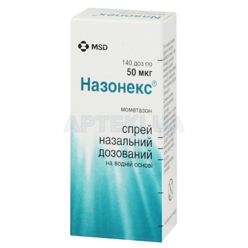 Назонекс® спрей назальний дозований 50 мкг/доза флакон 18 г 140 доз, №1