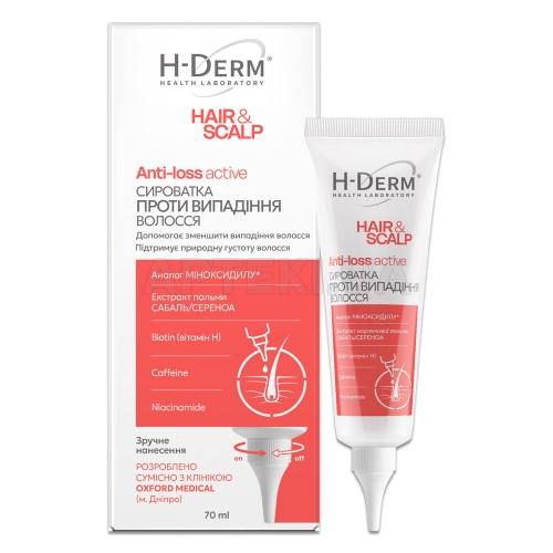 Health Derm Laboratory Сироватка проти випадіння волосся Anti-loss аctive серії "HAIR & SCALP" сироватка 70 мл, №1