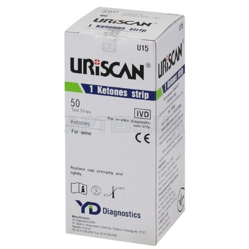 ТЕСТ-СМУЖКИ ДЛЯ АНАЛІЗУ СЕЧІ URISCAN URISCAN 1 кетони, №50