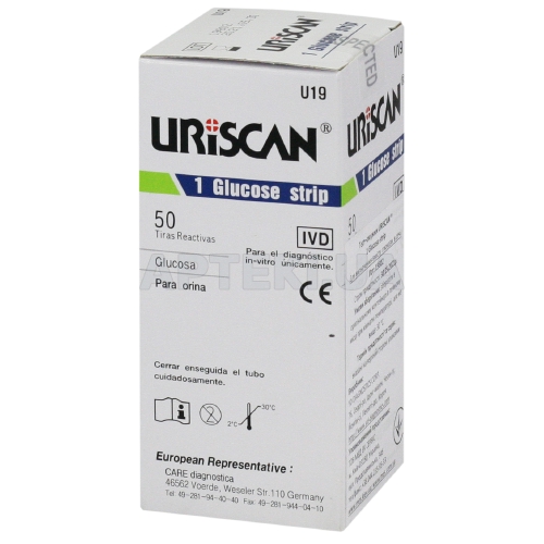 ТЕСТ-СМУЖКИ ДЛЯ АНАЛІЗУ СЕЧІ URISCAN URISCAN 1 глюкоза, №50