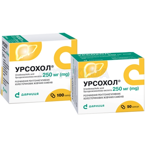 Урсохол® капсулы 250 мг контурная ячейковая упаковка, №100