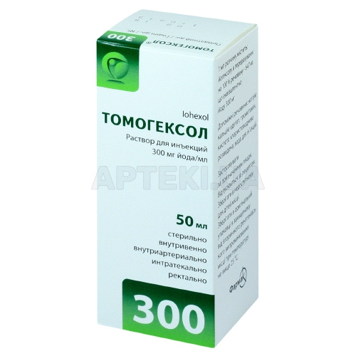 Томогексол® раствор для инъекций 300 мг йода/мл флакон 50 мл, №1