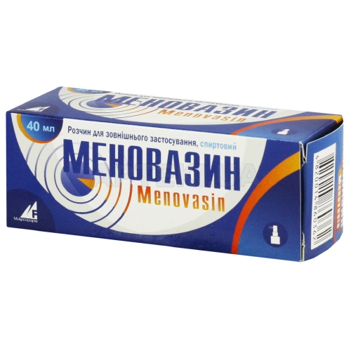 Меновазин раствор спиртовой для наружного применения флакон 40 мл, №1