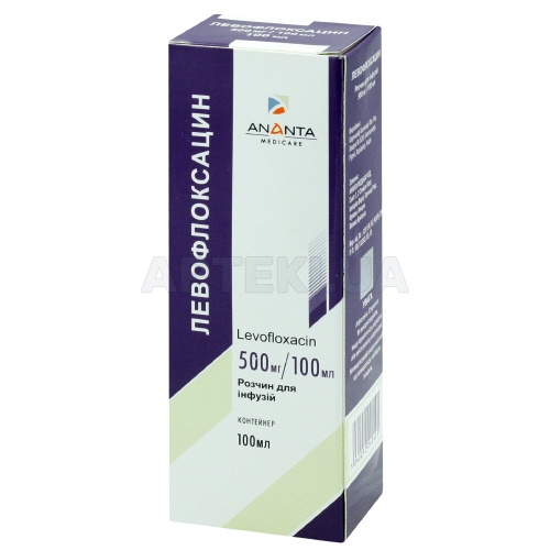 Левофлоксацин розчин для інфузій 500 мг/100 мл контейнер 100 мл, №1