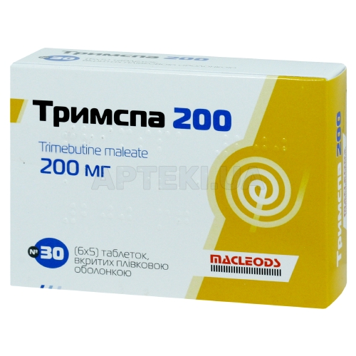 Тримспа 200 таблетки, покрытые пленочной оболочкой 200 мг стрип, №30