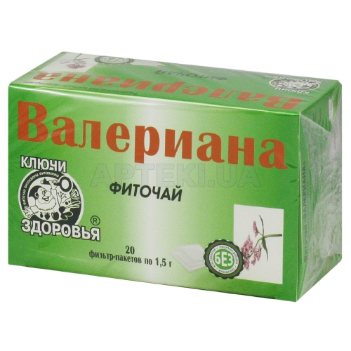 Фіточай "Ключі Здоров'я" фільтр-пакет 1.5 г "валеріана", №20