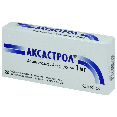 Аксастрол® таблетки, вкриті плівковою оболонкою 1 мг, №28