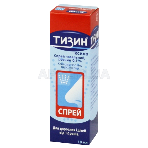 Тизин® Ксило спрей назальний, розчин 0.1 % флакон 10 мл, №1