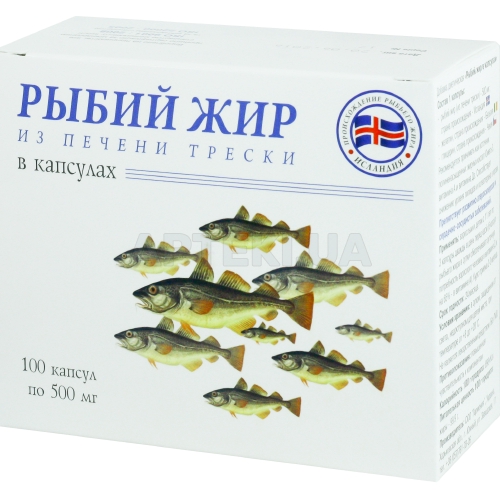 Риб'ячий жир у капсулах капсули 0.5 г, №100