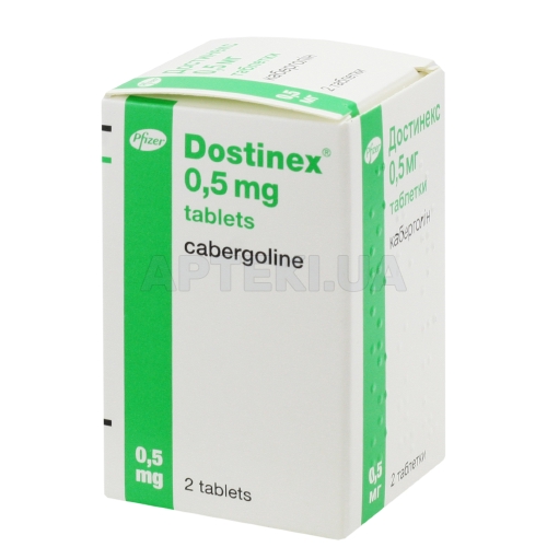 Достинекс таблетки 0.5 мг, №2