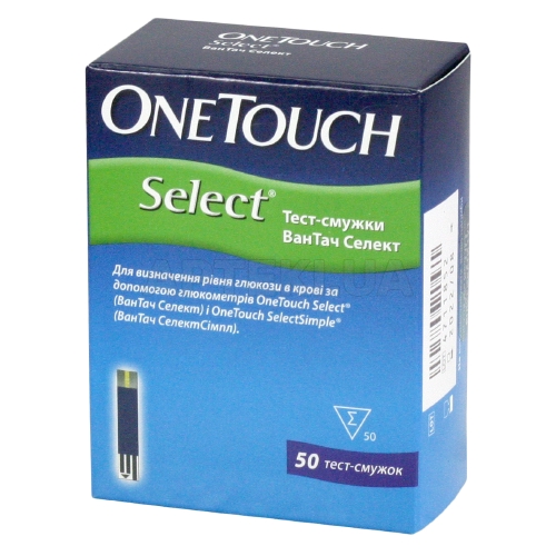Тест-полоски One Touch Select тест-полоска, №50