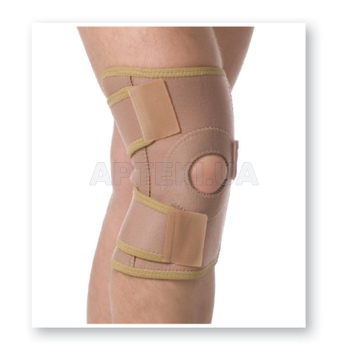 БАНДАЖ НА КОЛІННИЙ СУГЛОБ 6058, роз'ємний розмір M/L, люкс, №1