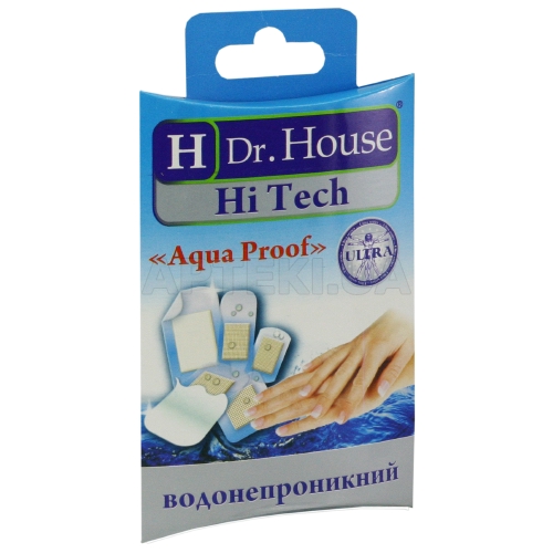 НАБІР ПЛАСТИРІВ МЕДИЧНИХ ВОДОНЕПРОНИКНИХ ULTRA "AQUA PROOF" "H Dr. House", №12
