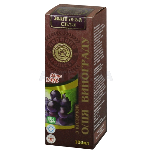 МАСЛО ИЗ КОСТОЧЕК ВИНОГРАДА 100 мл, №1