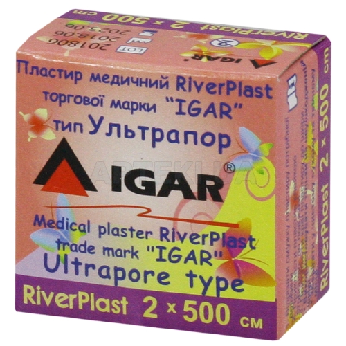 ПЛАСТЫРЬ МЕДИЦИНСКИЙ RIVERPLAST "ИГАР" 2 см х 500 см Ультрапор (на нетканой основе), №1