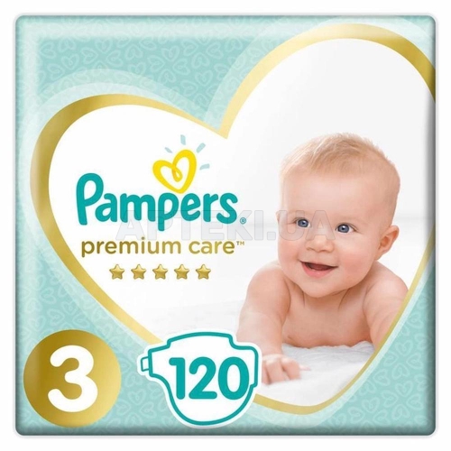 ПОДГУЗНИКИ ДЕТСКИЕ PAMPERS PREMIUM CARE midi (5-9 кг), №120
