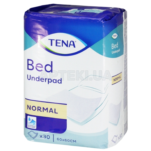 ПЕЛЮШКИ ДЛЯ НЕМОВЛЯТ TENA BED UNDERPAD NORMAL 60 см х 60 см, №30