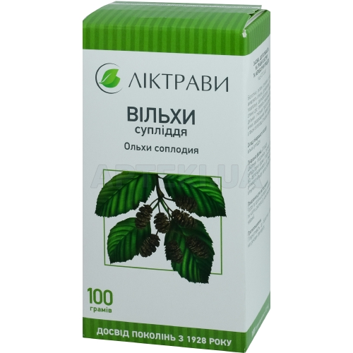 Вільхи супліддя супліддя 100 г пачка з внутрішн. пакетом, №1