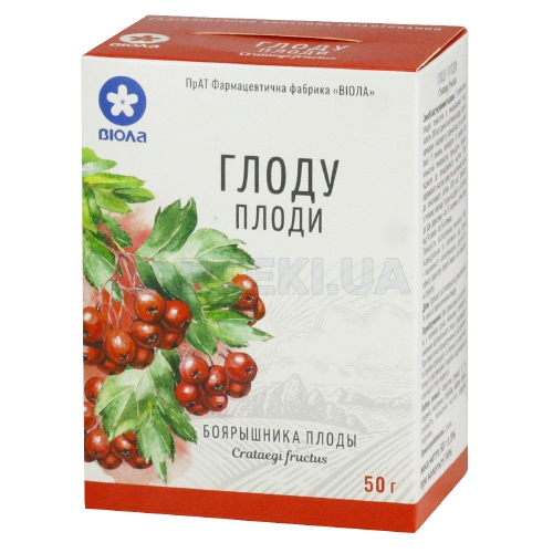 Глоду плоди плоди 50 г пачка з внутрішн. пакетом, №1