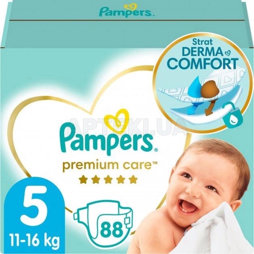 ПІДГУЗНИКИ ДИТЯЧІ PAMPERS PREMIUM CARE junior (11-16 кг), №88