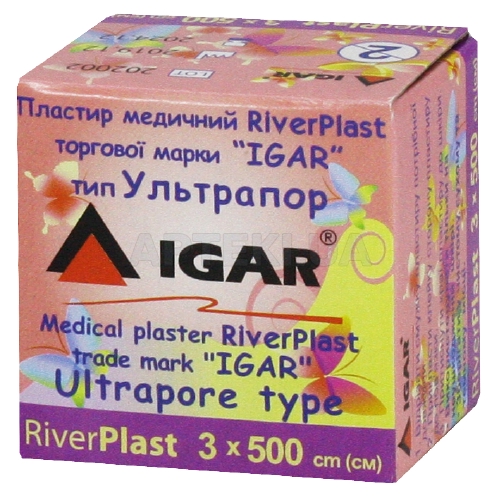 ПЛАСТЫРЬ МЕДИЦИНСКИЙ RiverPlast торговой марки "IGAR" тип УЛЬТРАПОР (на нетканевой основе) 3 см х 500 см, №1