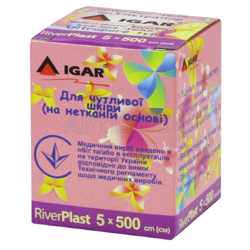 ПЛАСТИР МЕДИЧНИЙ RiverPlast торгової марки "IGAR" тип УЛЬТРАПОР (на нетканій основі) 5 см х 500 см, №1