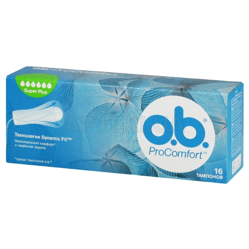 Тампоны женские гигиенические серии "O.B." ProComfort Super Plus, №16