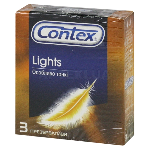 ПРЕЗЕРВАТИВЫ ЛАТЕКСНЫЕ С СИЛИКОНОВОЙ СМАЗКОЙ CONTEX lights особо тонкие, №3