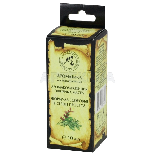 Аромакомпозиция смесь эфирных масел натуральных 10 мл формула здоровья в сезон простуд, №1