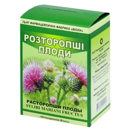 Розторопші плоди плоди 100 г пачка з внутрішн. пакетом, №1