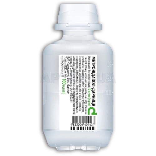 Метронидазол-Дарница раствор для инфузий 5 мг/мл флакон 100 мл, №1