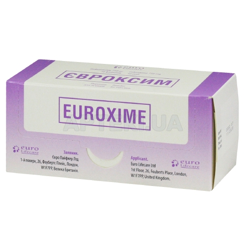 Евроксим порошок для инъекций 750 мг флакон, №10