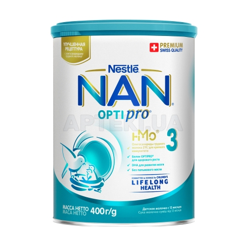 СМЕСЬ СУХАЯ МОЛОЧНАЯ "NAN® 3 OPTIPRO" ДЛЯ ДЕТЕЙ С 12 МЕСЯЦЕВ 400 г, №1