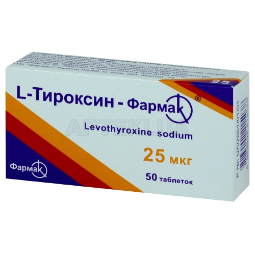 L-Тироксин-Фармак® таблетки 25 мкг, №50