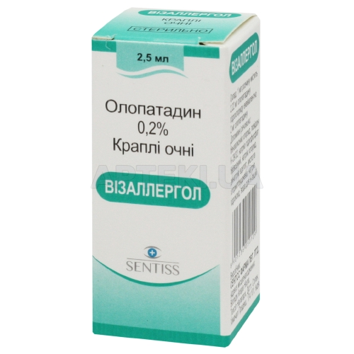 Візаллергол краплі очні 2 мг/мл флакон 2.5 мл, №1