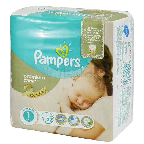 ПІДГУЗНИКИ ДИТЯЧІ PAMPERS PREMIUM CARE newborn (3 кг), №22