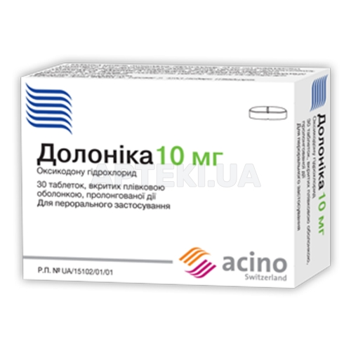 Долоника 10 мг таблетки пролонгиров. действия, покрытые пленочной оболочкой 10 мг блистер, №30