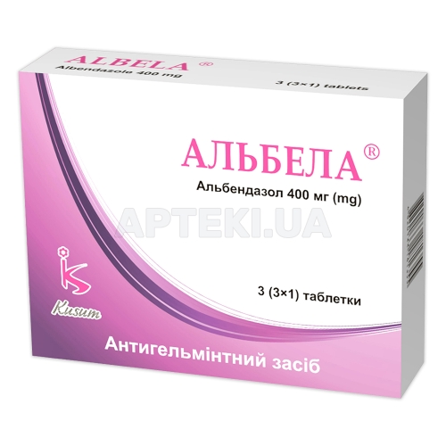 Альбела таблетки 400 мг блистер, №3