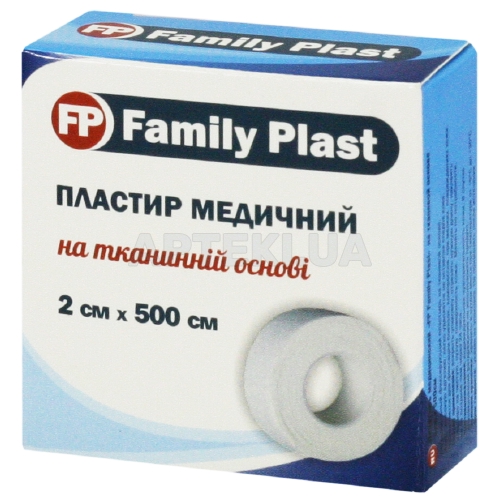 FAMILY PLAST ПЛАСТИР МЕДИЧНИЙ НА ТКАНИННІЙ ОСНОВІ 2 см х 500 см, №1