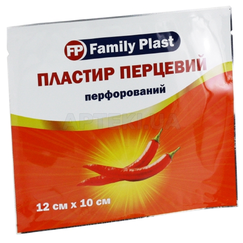 FAMILY PLAST ПЕРЦЕВИЙ ПЛАСТИР ПЕРФОРОВАНИЙ 10 см х 12 см, №1