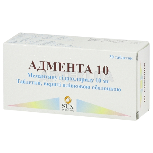 Адмента 10 таблетки, вкриті плівковою оболонкою 10 мг блістер, №30