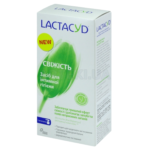 ЗАСІБ ДЛЯ ІНТИМНОЇ ГІГІЄНИ ЛАКТАЦИД® СВІЖІСТЬ флакон 400 мл з дозатором, №1