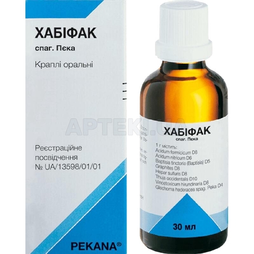 Хабифак спаг. Пека капли оральные флакон 30 мл, №1