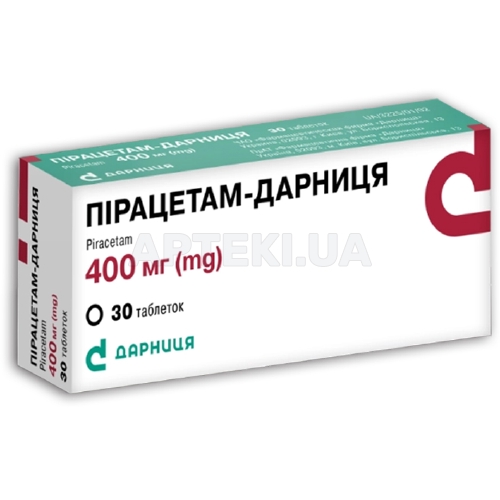 Пірацетам-Дарниця таблетки 400 мг контурна чарункова упаковка пачка, №30