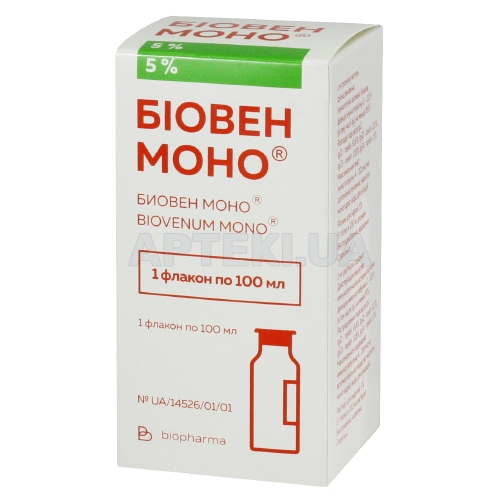 Биовен Моно® раствор для инфузий 5 % флакон 100 мл, №1