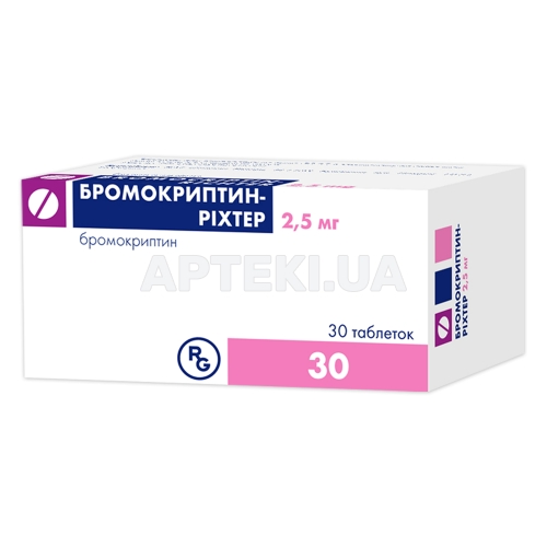 Бромокриптин-Ріхтер таблетки 2.5 мг флакон, №30